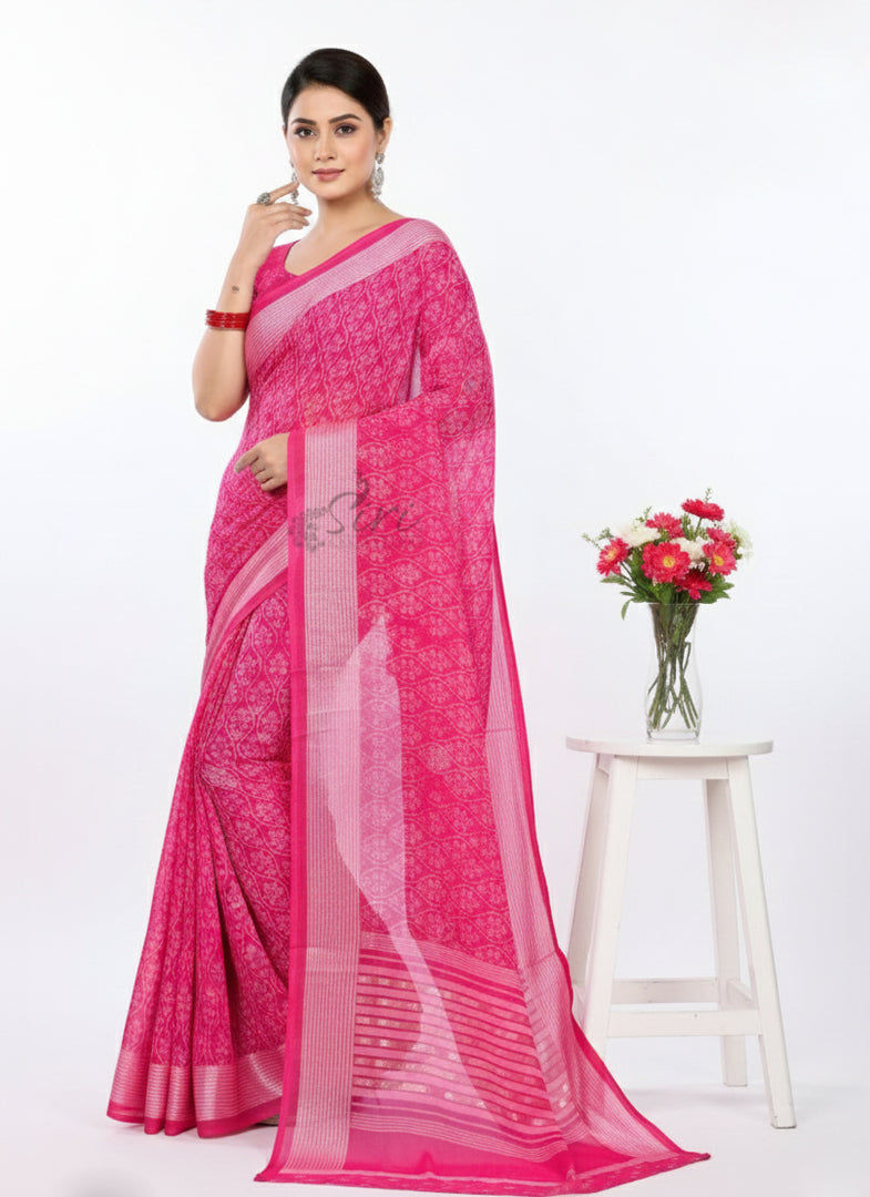 Lovely Soft Moss Georgette Saree