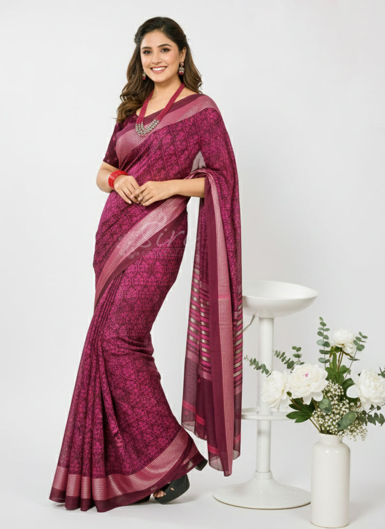 Lovely Soft Moss Georgette Saree