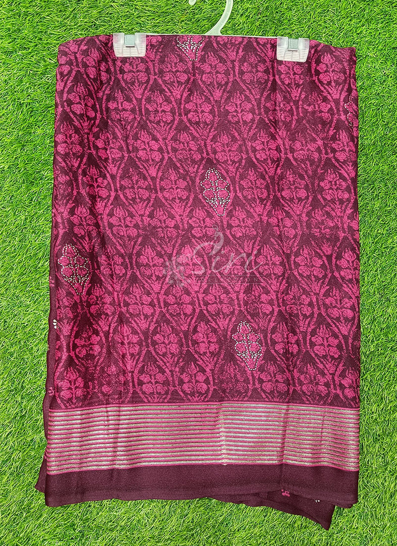 Lovely Soft Moss Georgette Saree