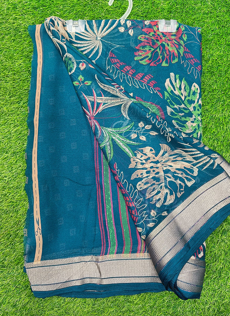 Lovely Printed Georgette Saree