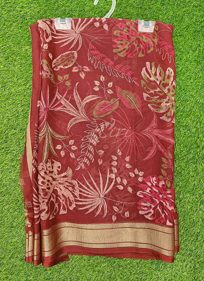 Lovely Printed Georgette Saree