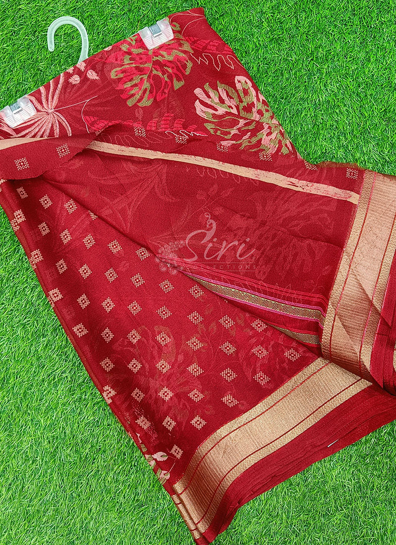 Lovely Printed Georgette Saree