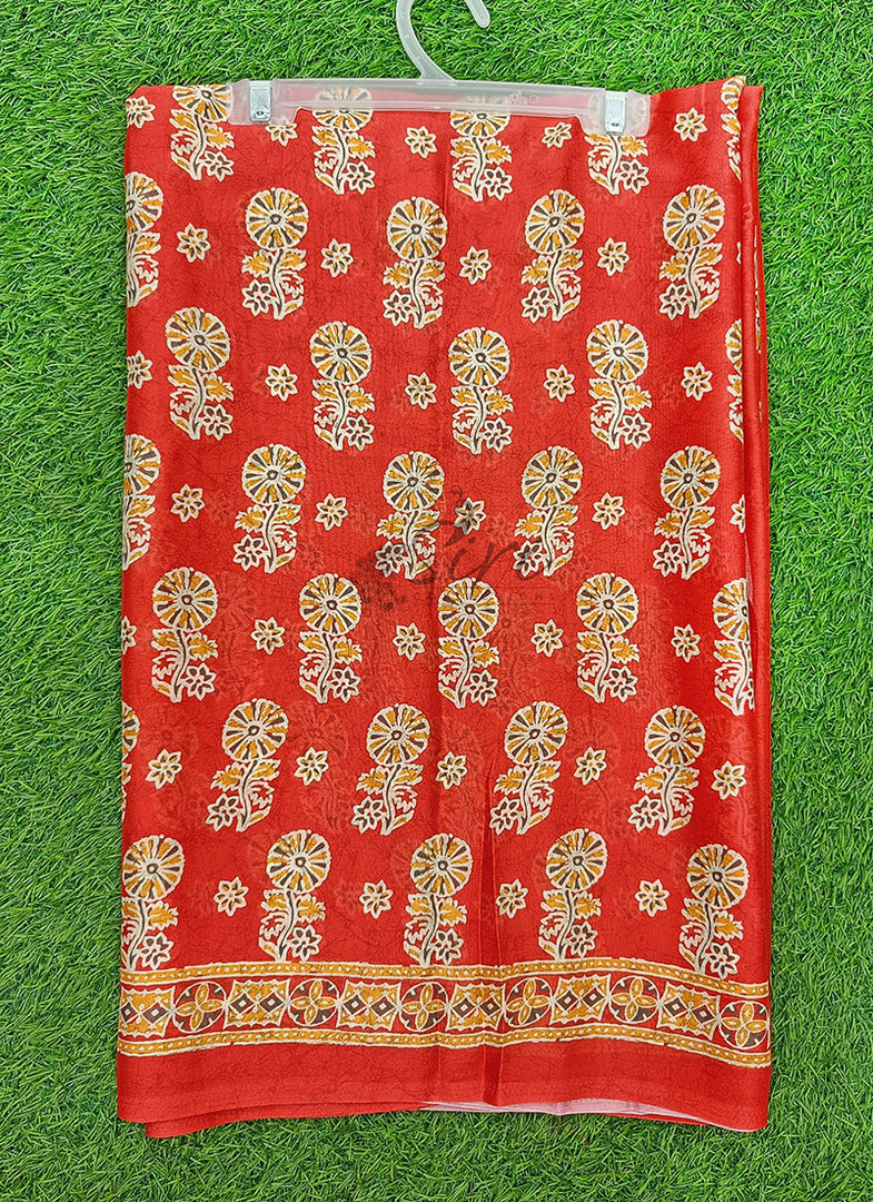 Latest Digital Print Crepe Georgette Saree