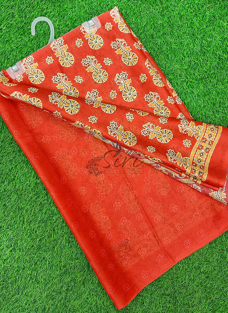 Latest Digital Print Crepe Georgette Saree