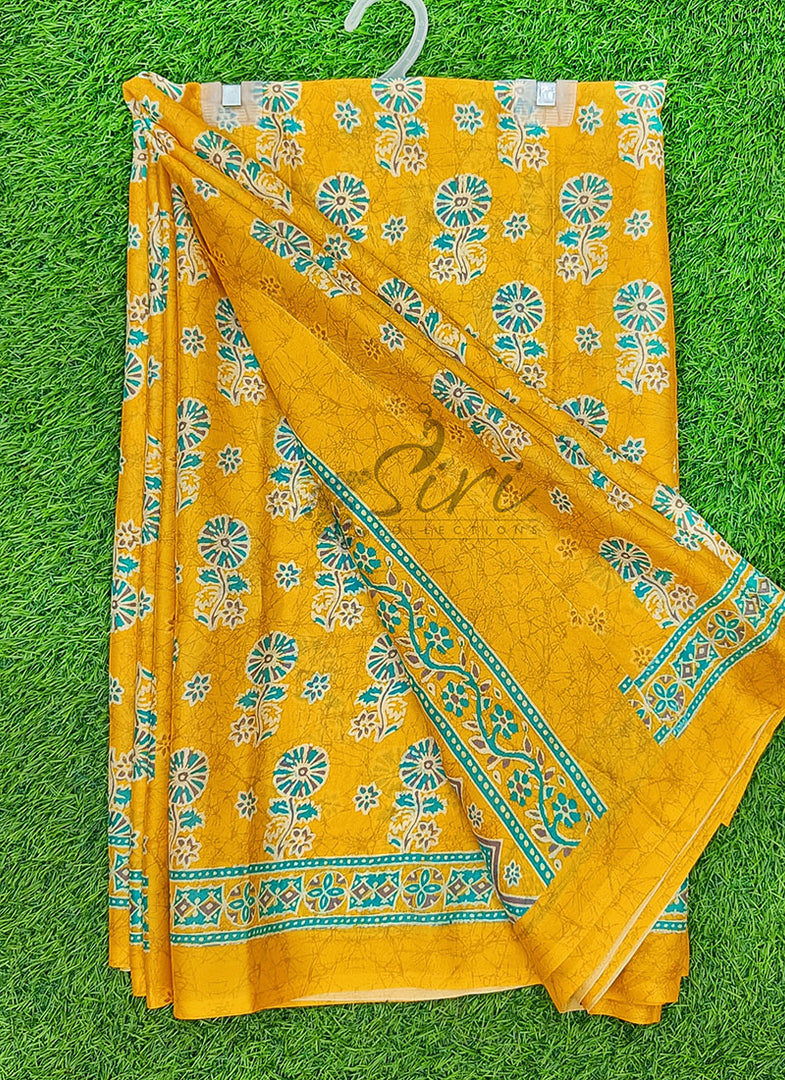 Latest Digital Print Crepe Georgette Saree