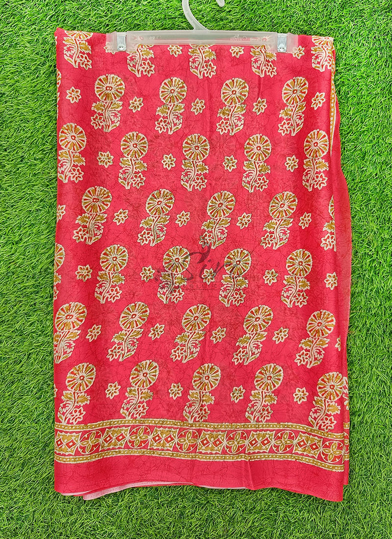 Latest Digital Print Crepe Georgette Saree