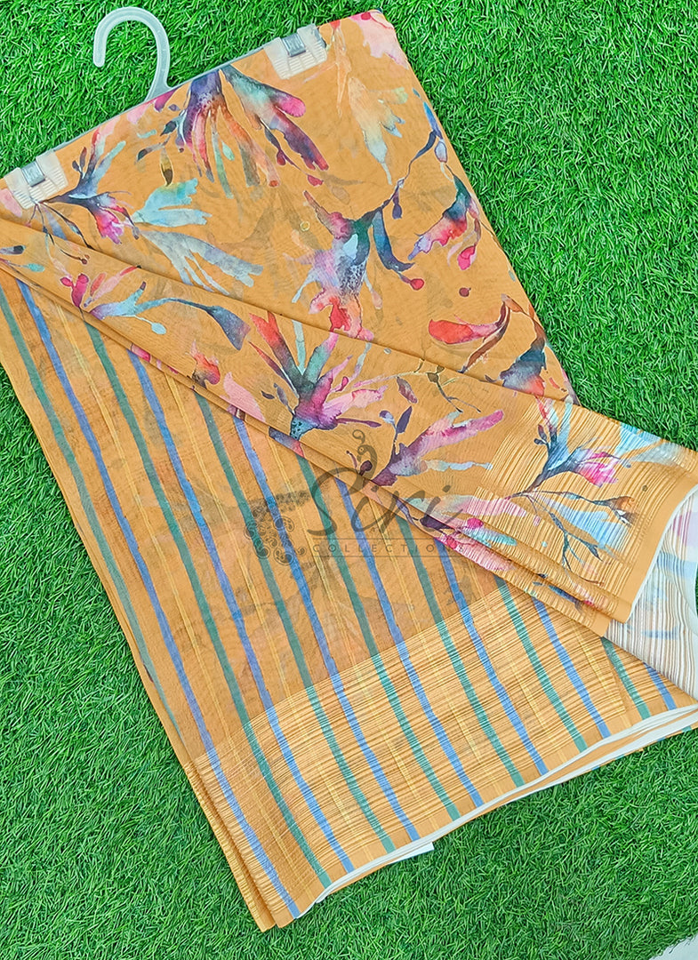 Lovely Digital Print Georgette Saree