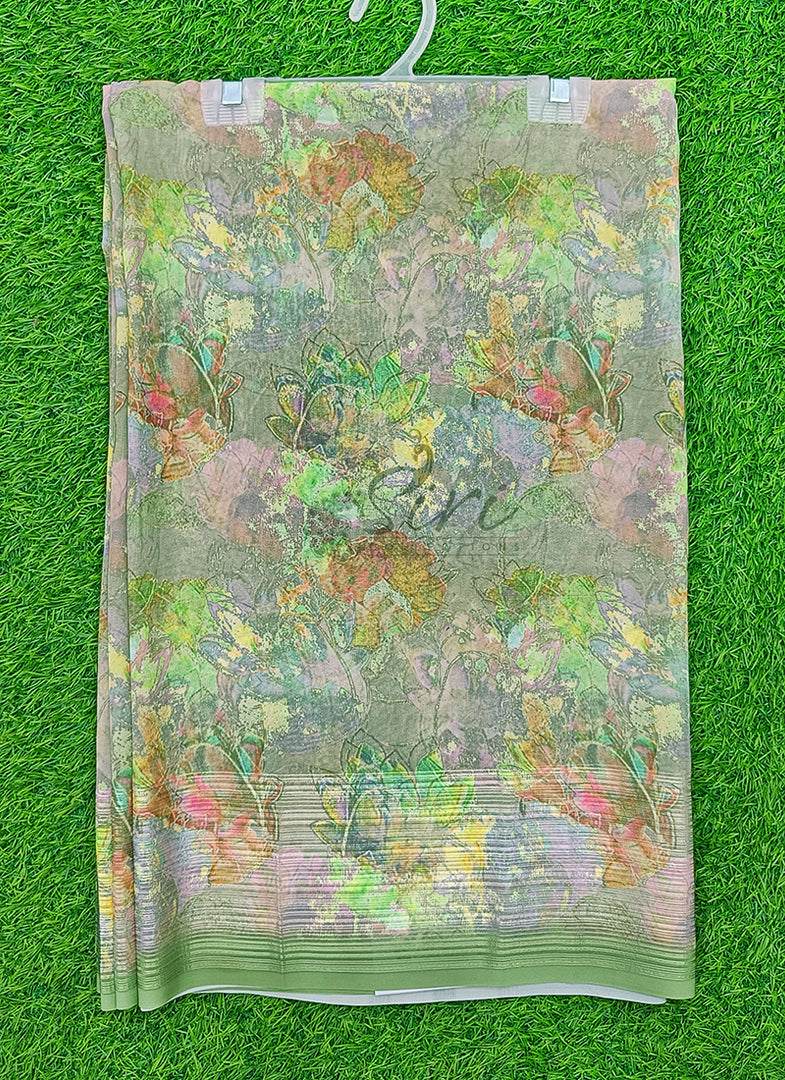 Lovely Digital Print Georgette Saree