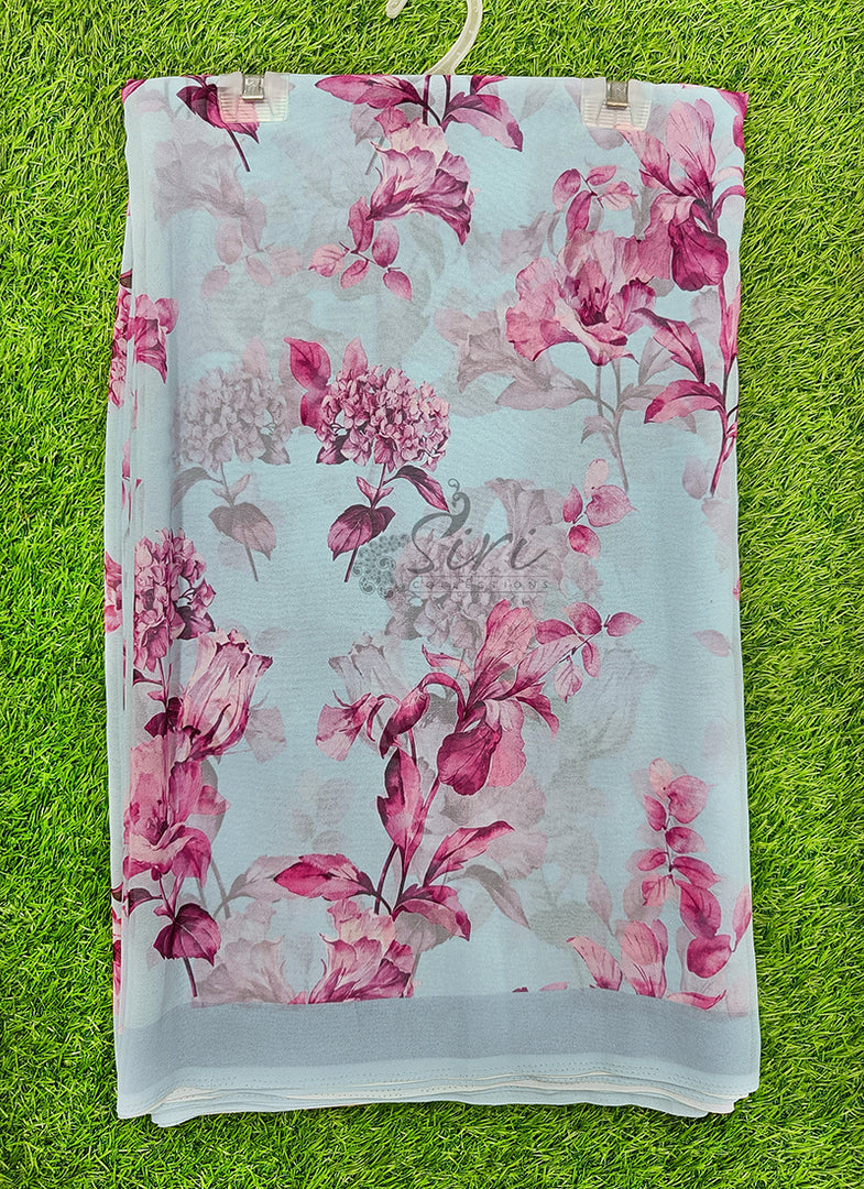 Lovely Digital Print Georgette Saree