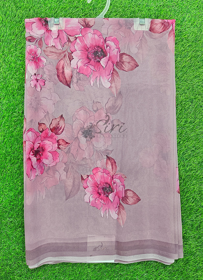 Lovely Digital Print Georgette Saree