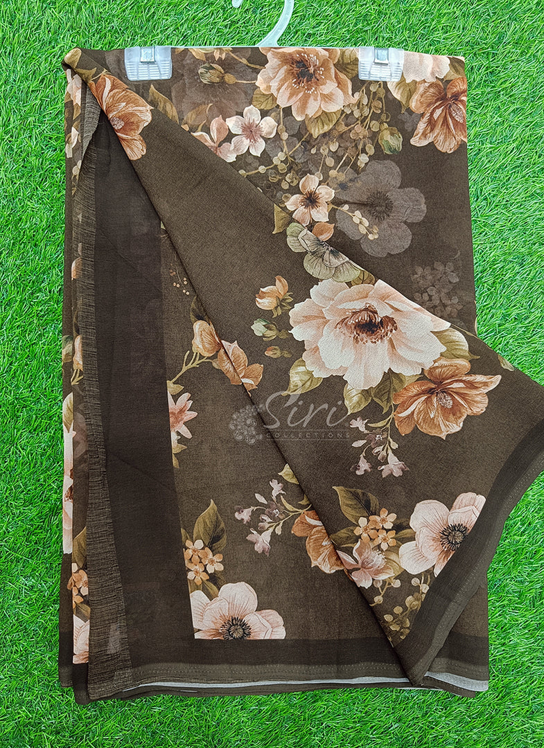 Lovely Digital Print Georgette Saree