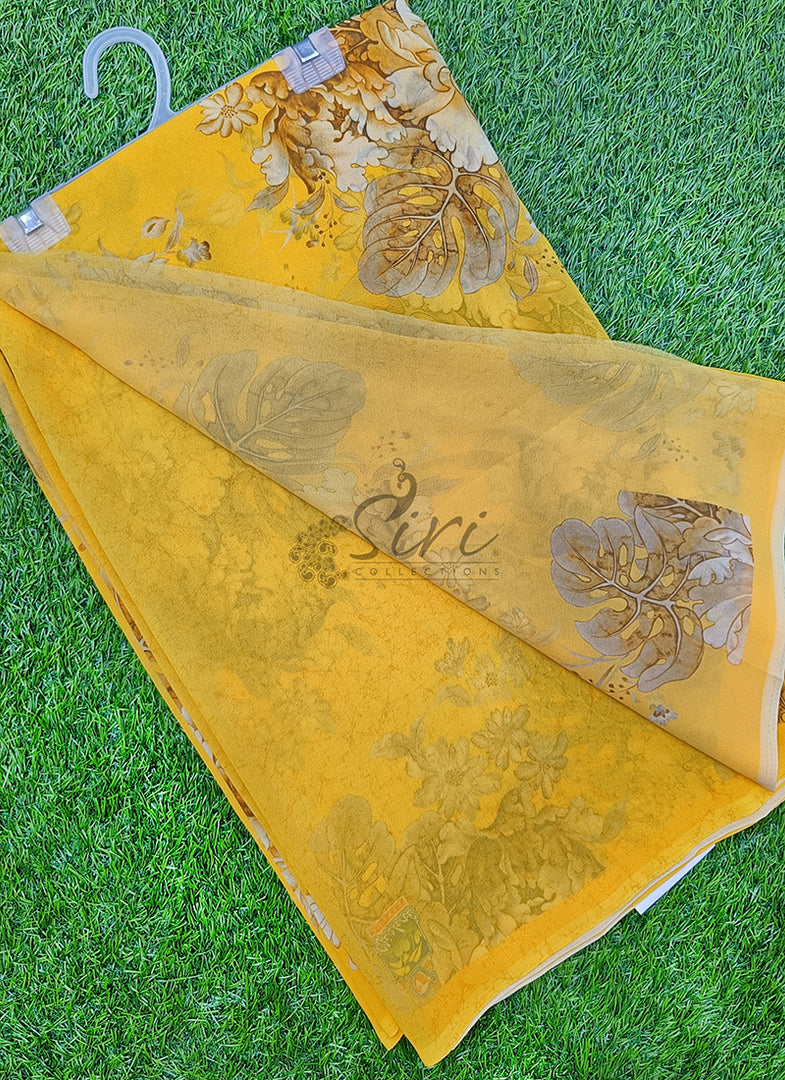 Lovely Digital Print Georgette Saree