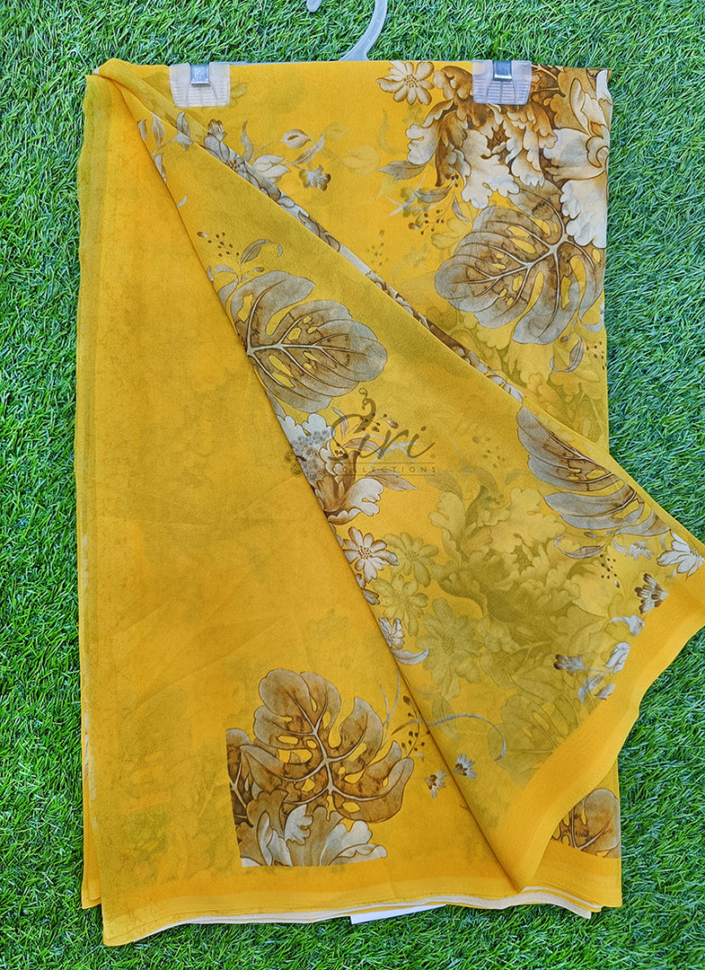 Lovely Digital Print Georgette Saree