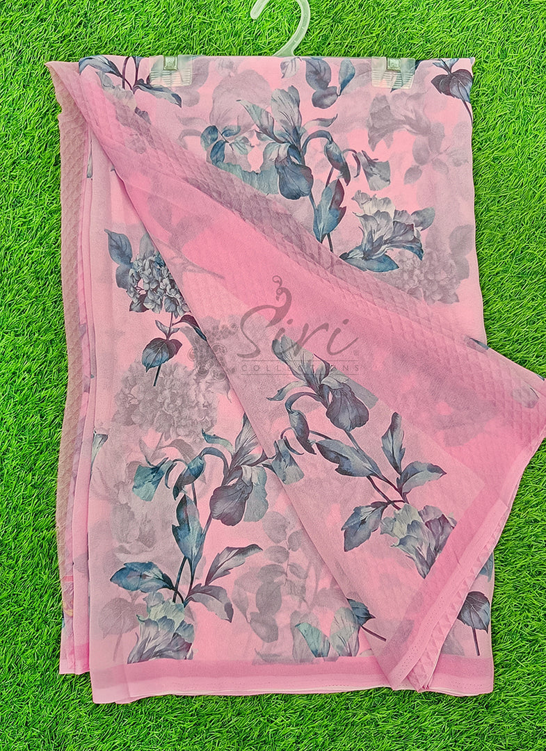 Lovely Digital Print Georgette Saree