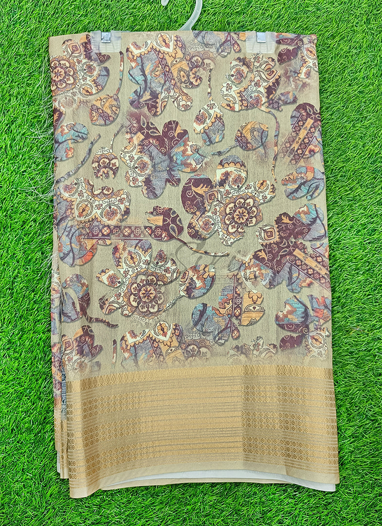 Lovely Digital Print Moss Georgette Saree