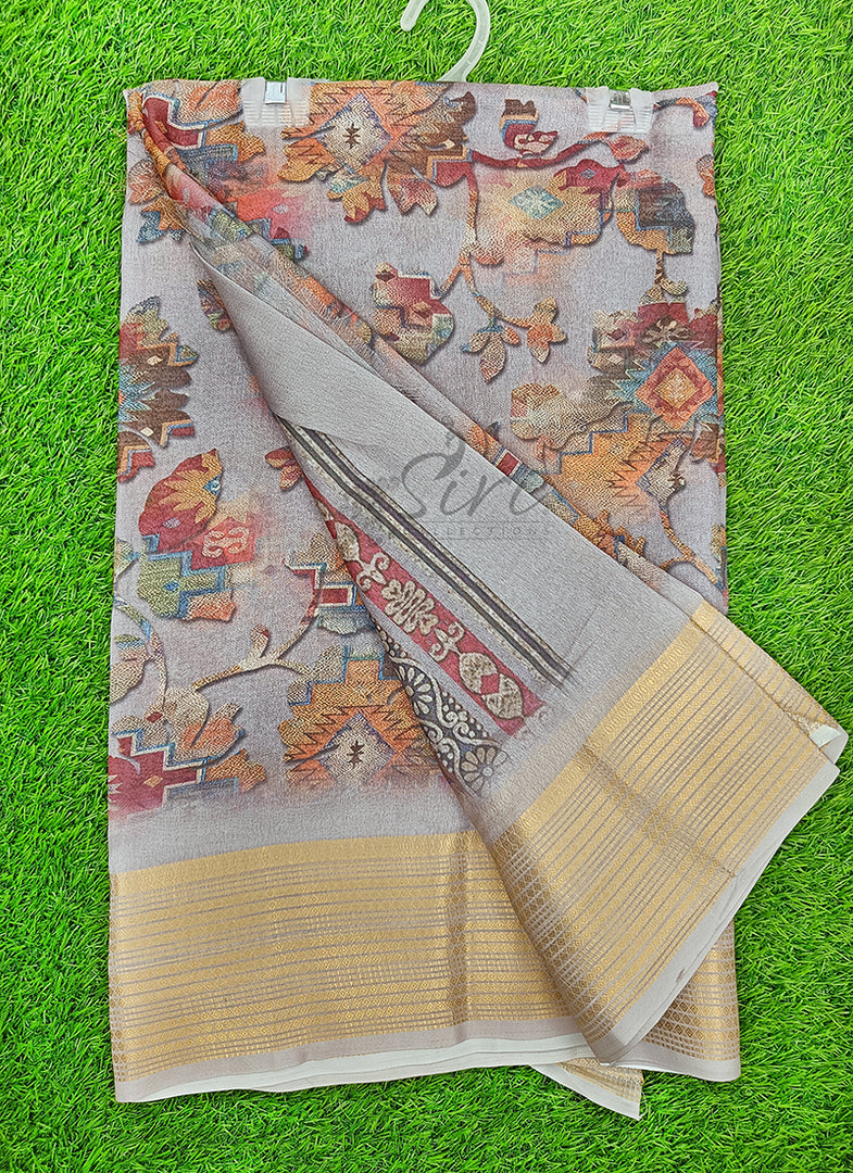 Lovely Digital Print Moss Georgette Saree