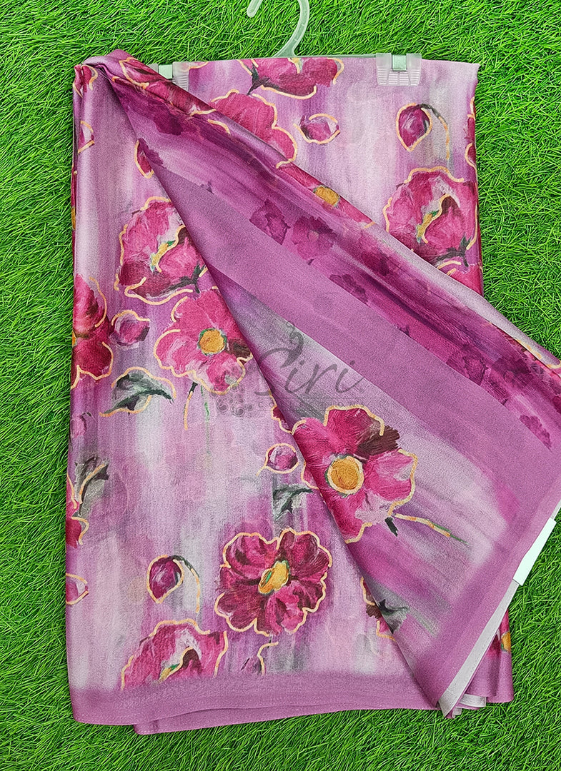 Latest Digital Print Crepe Georgette Saree