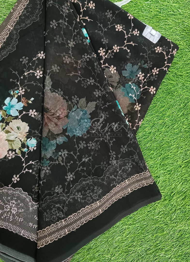 Lovely Digital Print Georgette Saree