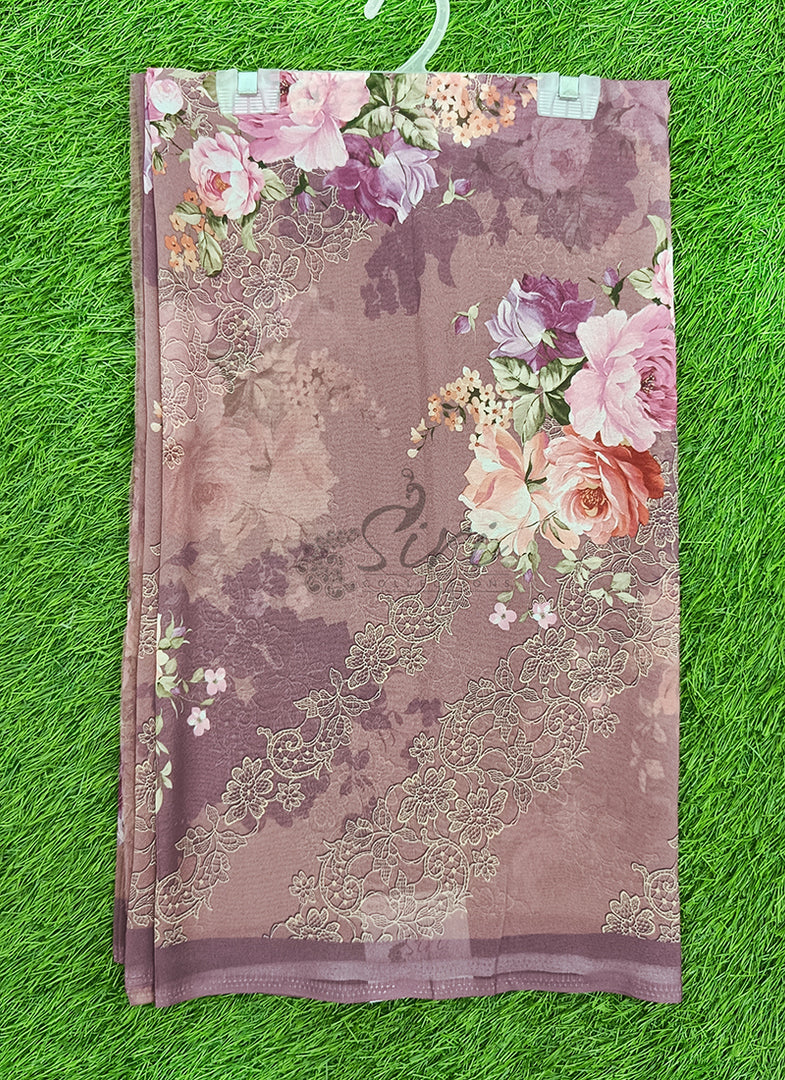 Lovely Digital Print Georgette Saree