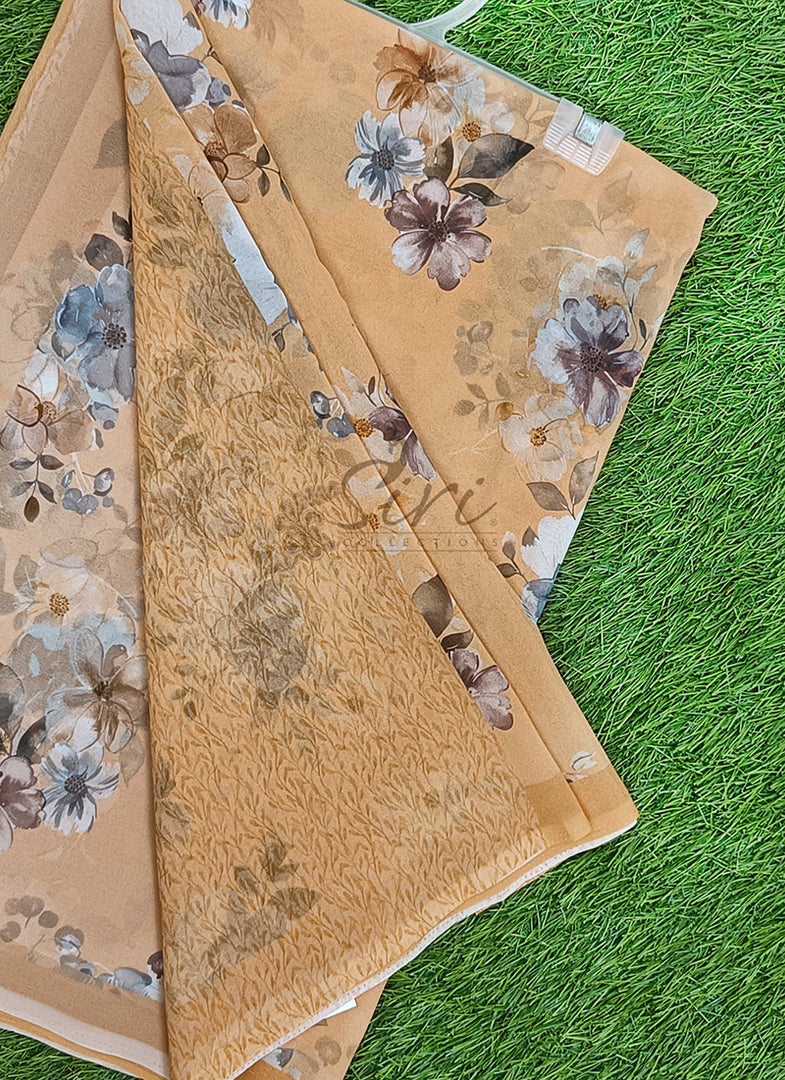 Lovely Digital Print Georgette Saree