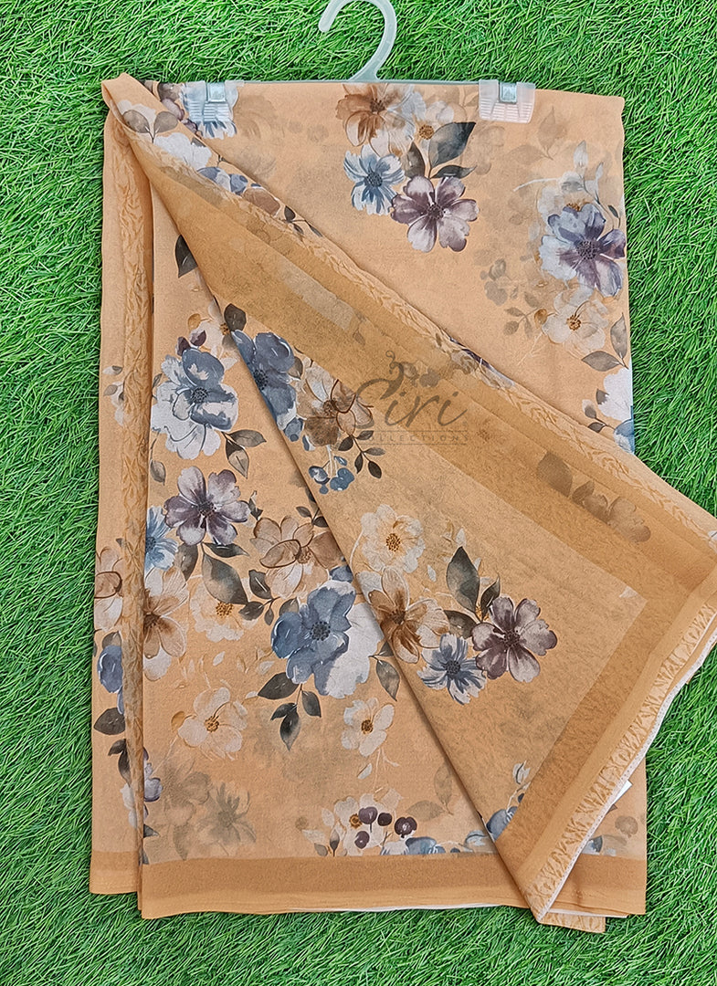 Lovely Digital Print Georgette Saree