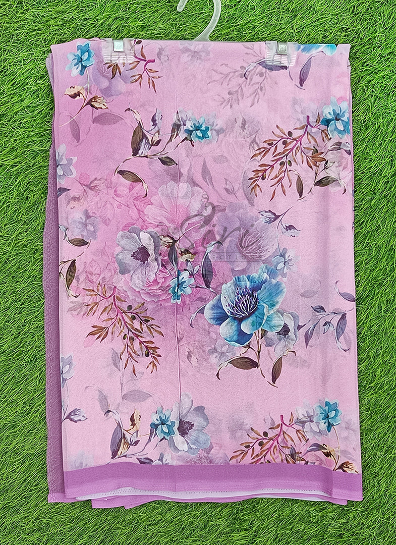 Siri Collections Beautiful Digital Print Floral Georgette Saree