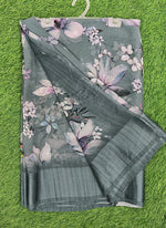 Load image into Gallery viewer, Lovely Digital Print Georgette Saree in Satin Borders