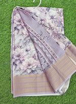 Load image into Gallery viewer, Lovely Digital Print Moss Georgette Saree