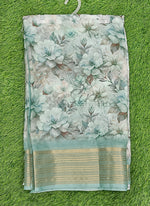 Load image into Gallery viewer, Lovely Digital Print Moss Georgette Saree