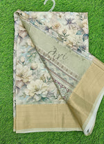 Load image into Gallery viewer, Lovely Digital Print Moss Georgette Saree