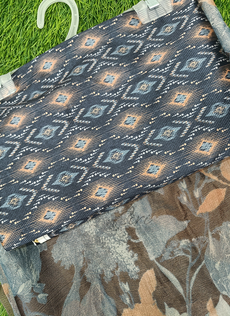 Beautiful Printed Brasso Saree