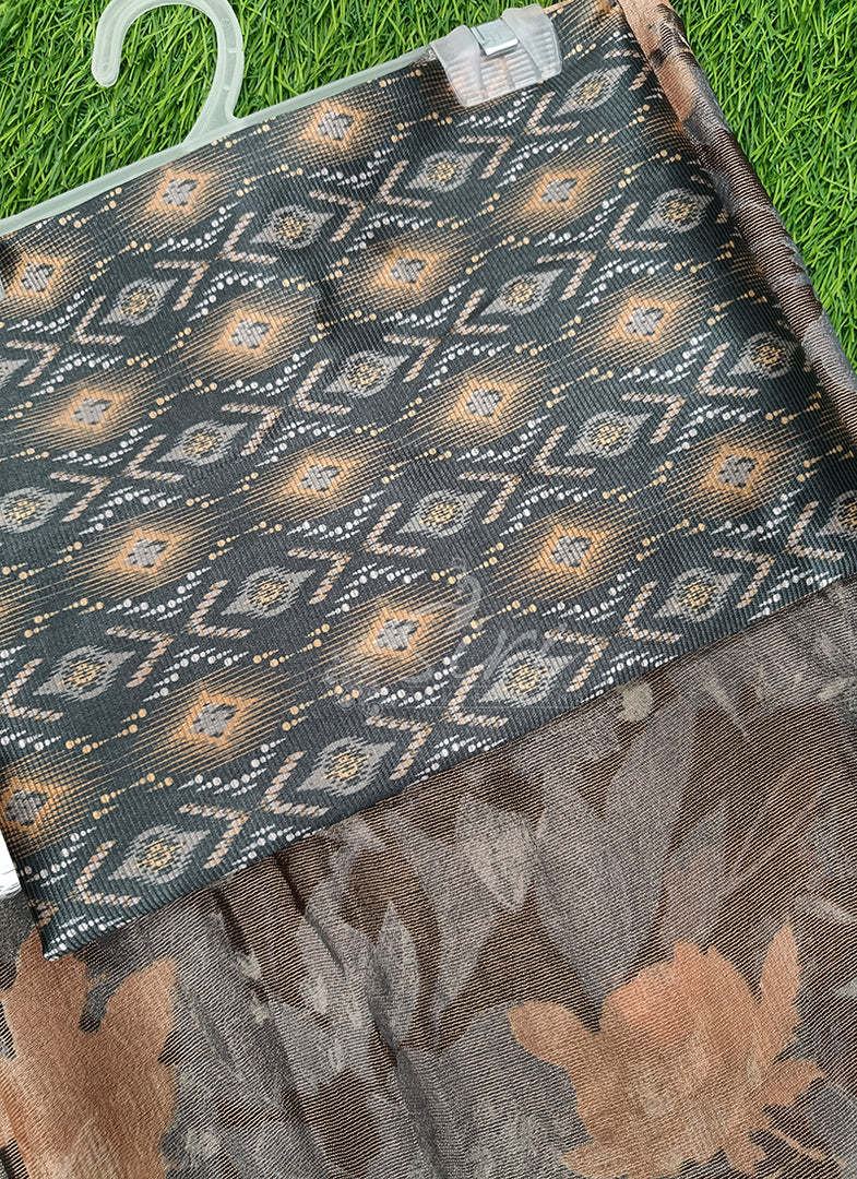 Beautiful Printed Brasso Saree