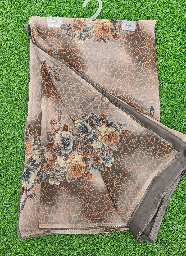 Beautiful Printed Georgette Saree