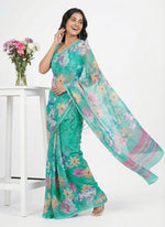 Load image into Gallery viewer, Lovely Digital Print Georgette Saree