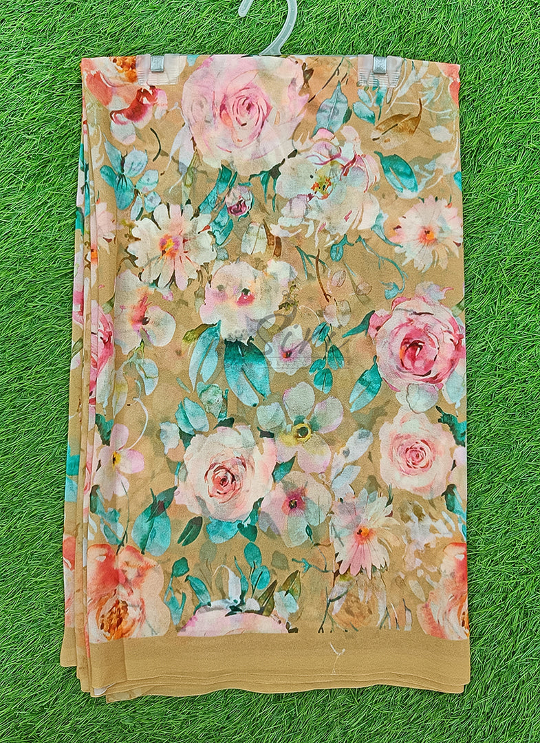 Lovely Digital Print Georgette Saree