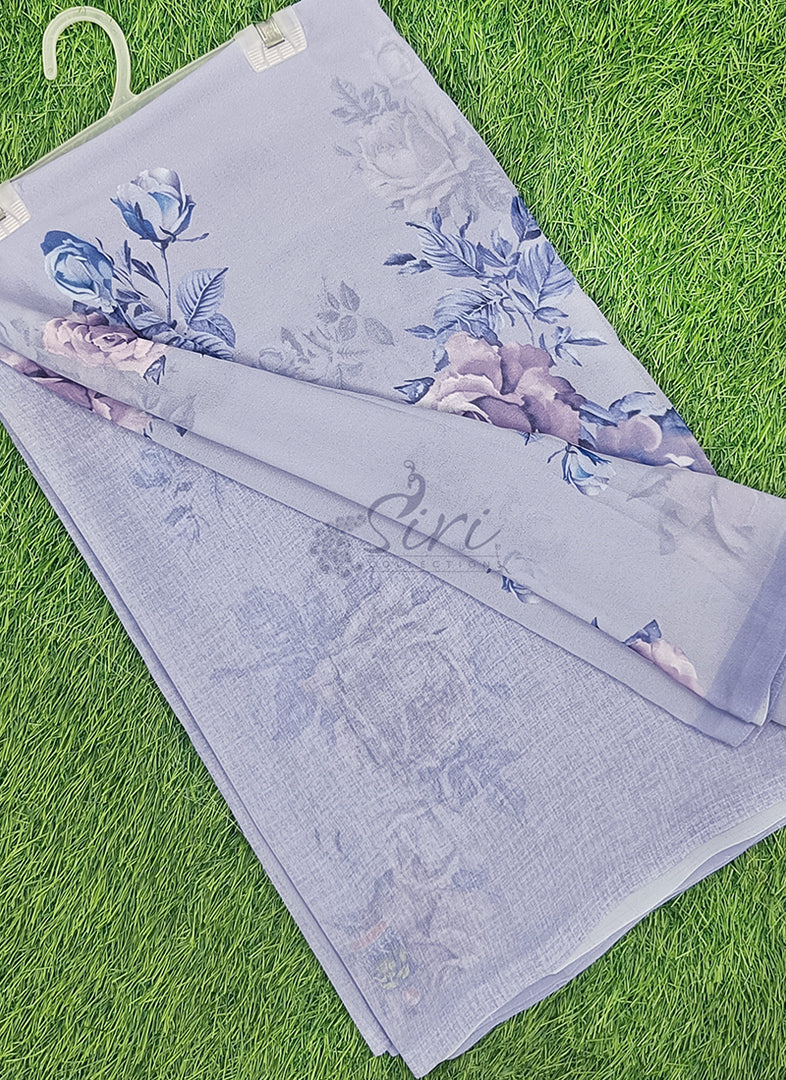 Lovely Digital Print Georgette Saree