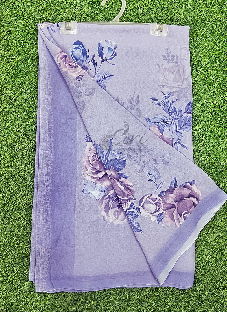 Lovely Digital Print Georgette Saree