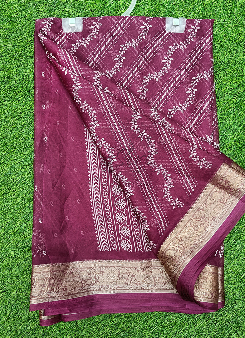 Lovely Printed Georgette Saree