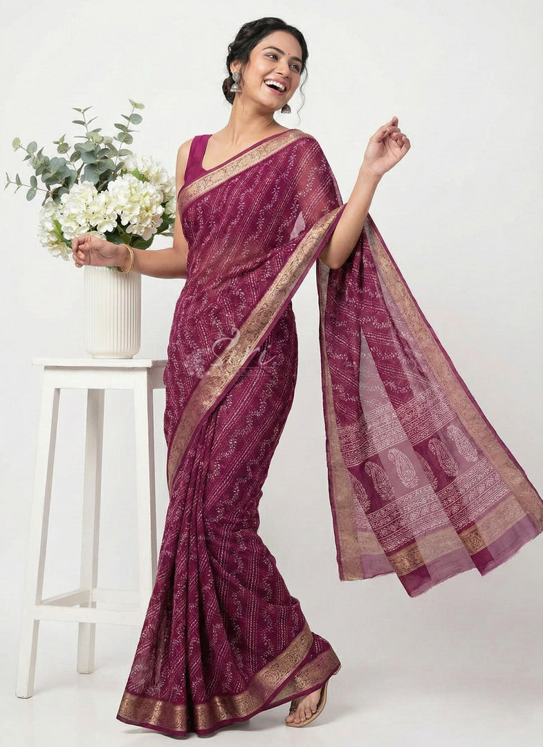 Lovely Printed Georgette Saree