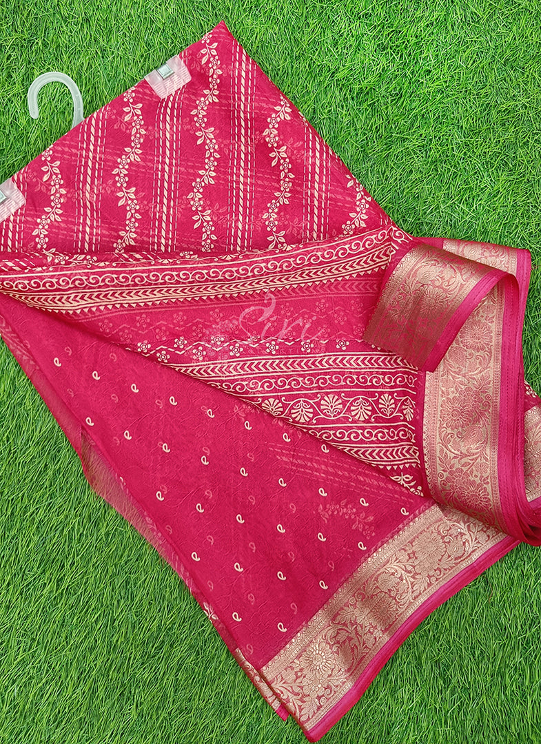 Lovely Printed Georgette Saree