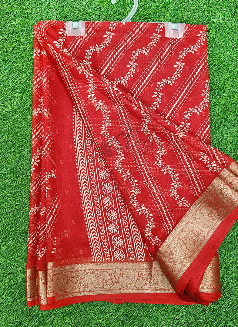 Lovely Printed Georgette Saree