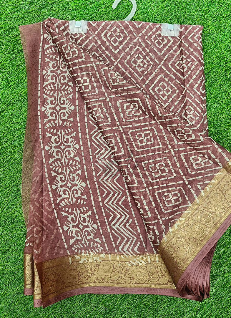 Lovely Printed Georgette Saree