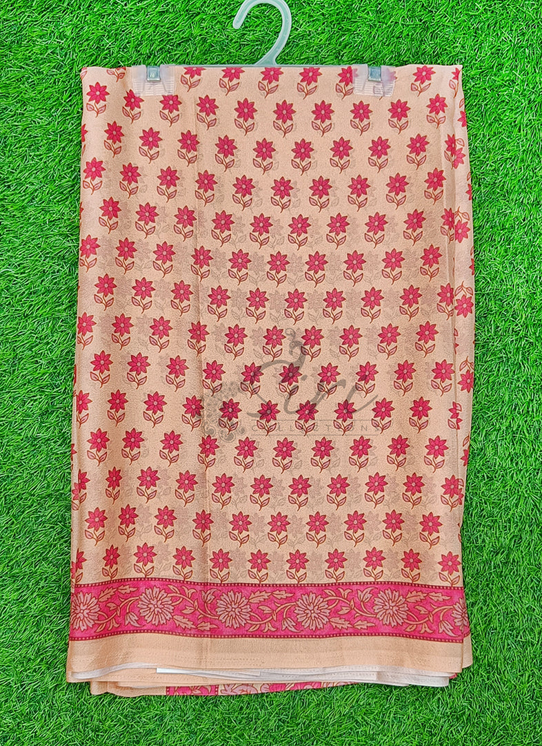 Latest Digital Print Crepe Georgette Saree