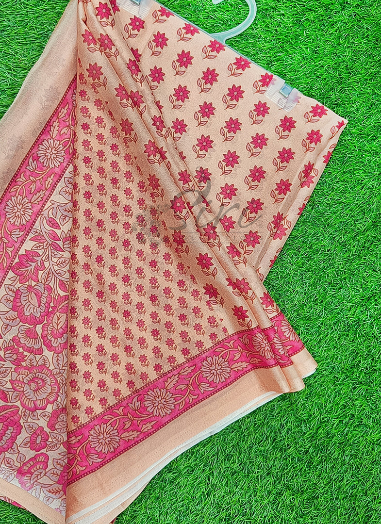 Latest Digital Print Crepe Georgette Saree