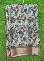 Load image into Gallery viewer, Lovely Digital Print Moss Georgette Saree