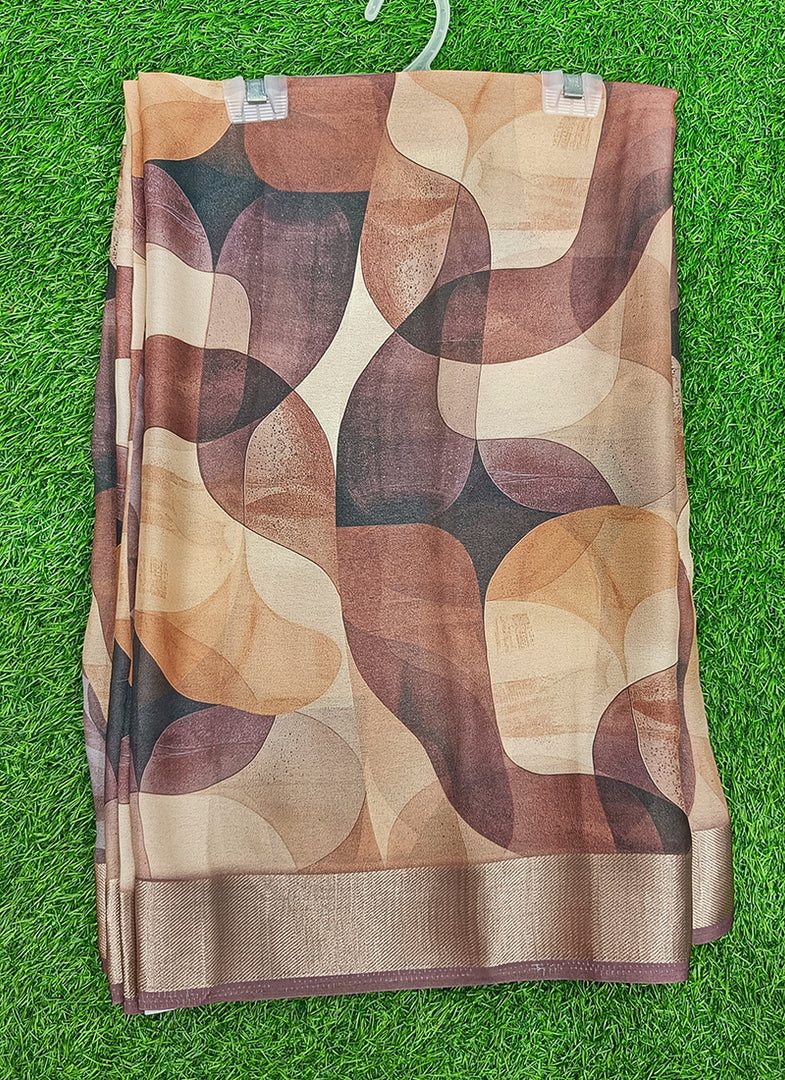 Lovely Digital Print Moss Georgette Saree