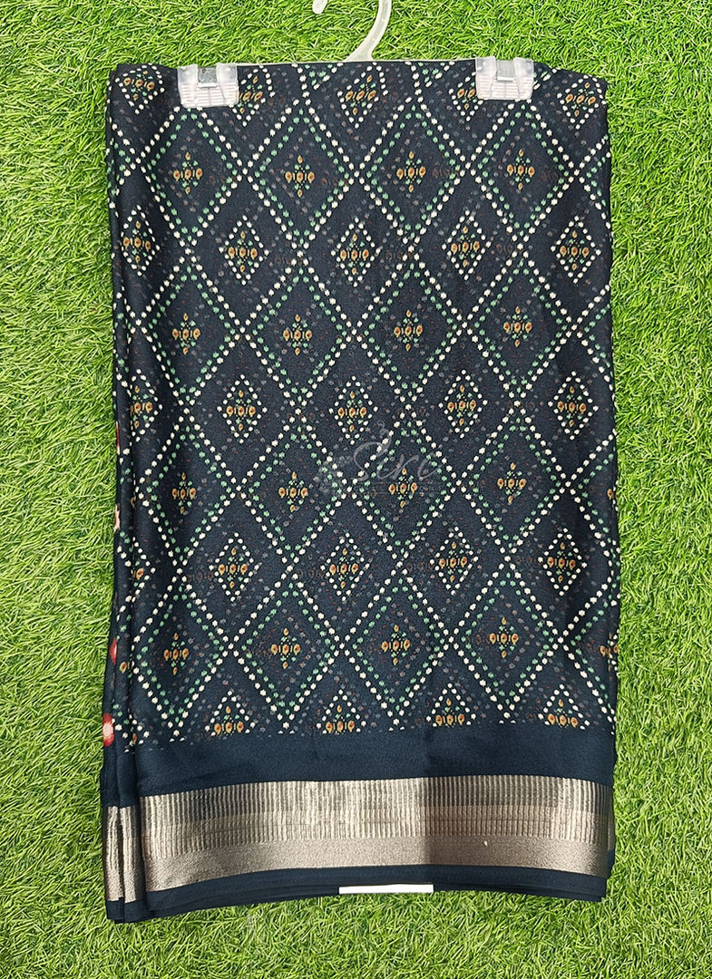 Beautiful Printed Moss Georgette Saree