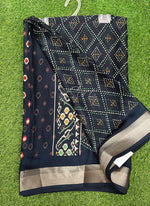 Load image into Gallery viewer, Beautiful Printed Moss Georgette Saree