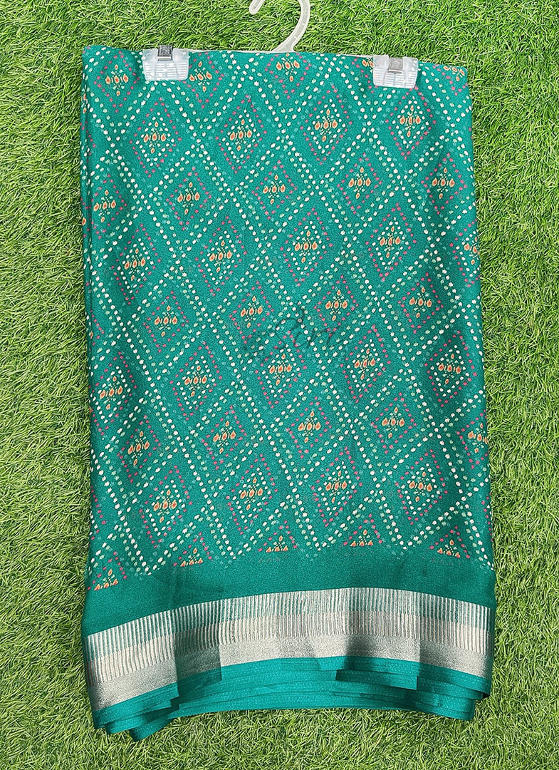 Beautiful Printed Moss Georgette Saree
