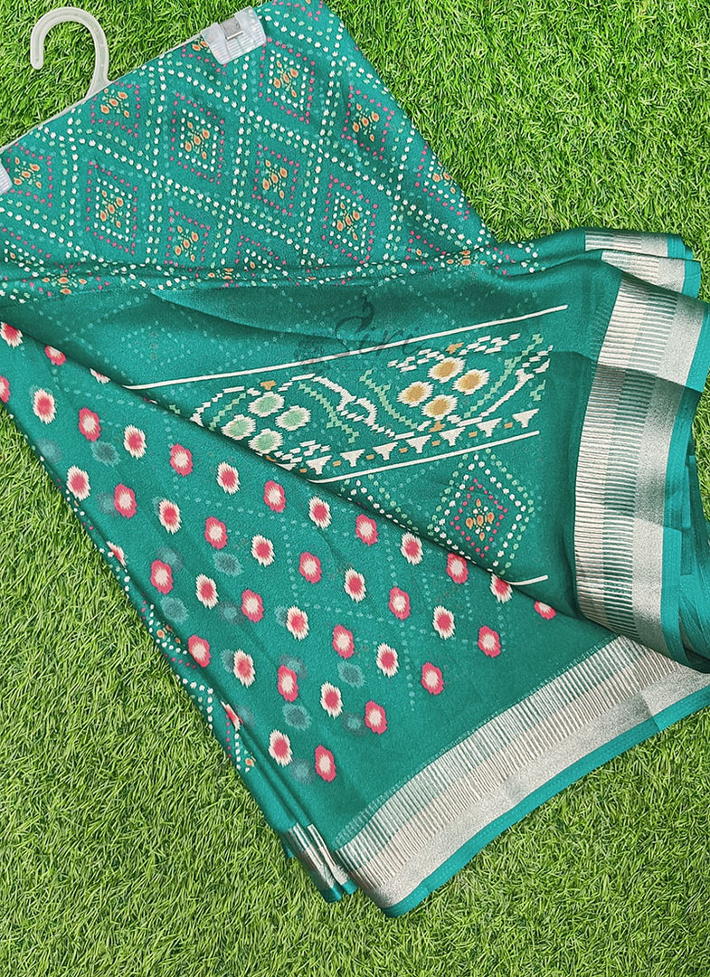 Beautiful Printed Moss Georgette Saree